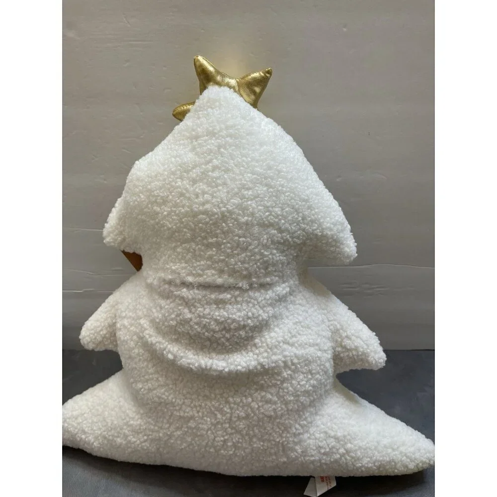 Hot Hugs Sherpa Shaped Christmas Tree Ivory Decorative Heat PadMicrowaveable NWT
